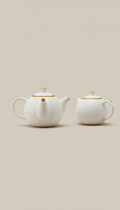 Porcelain Teapot With Sculpted Handle