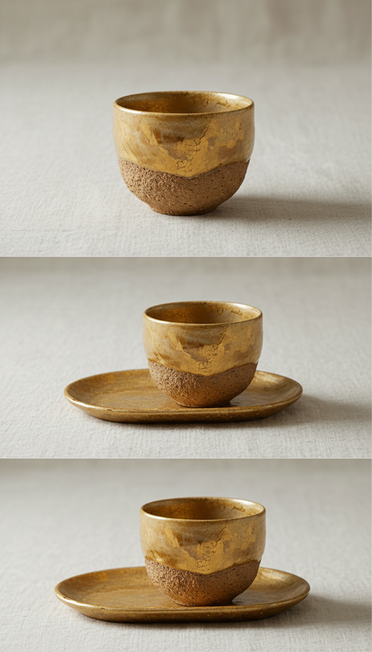 Matte Porcelain Gongfu Cups Set