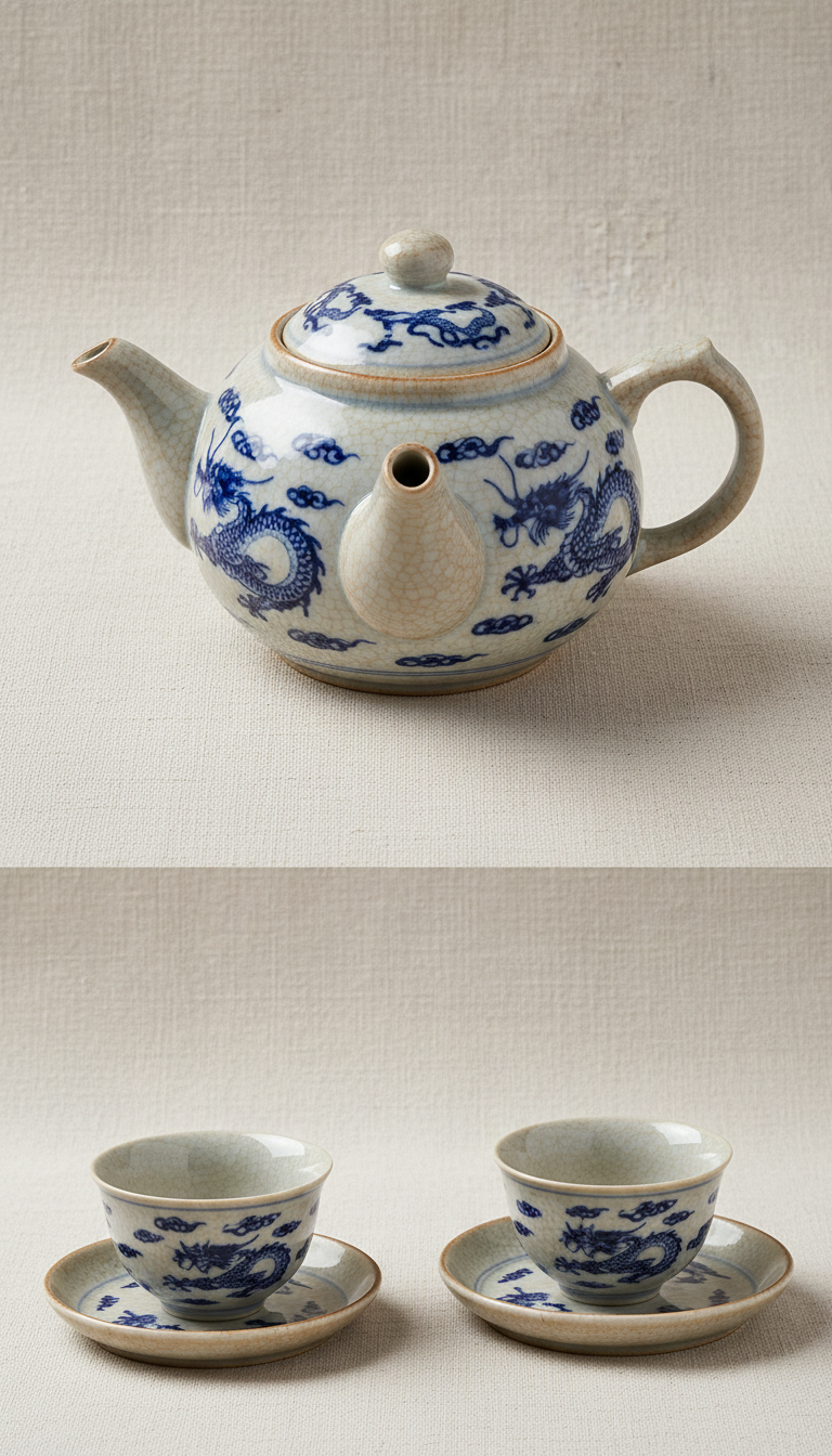 Porcelain Teapot With Satin Glaze